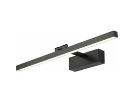 One Unit - Lámpara de Espejo - Modelo 7520/9W/40cm - Negro - Tres Colores de Luz