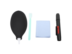Kit De Limpieza Profesional Para Cámaras Con Pluma De Limpieza Pen Jelly Soplador Paño Para Lentes Dslr Negro 4 En 1