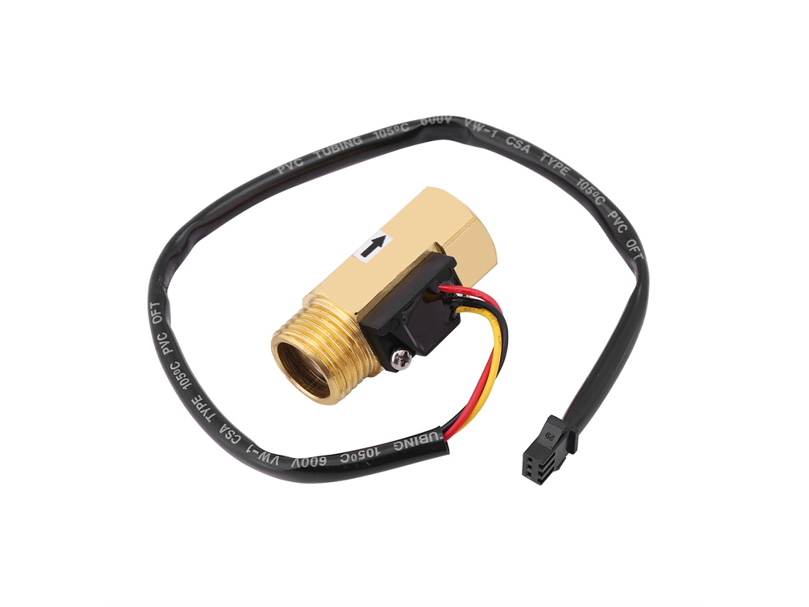 Sensor De Flujo De Agua Con Interruptor 1-30 L/min Rosca G1/2 Caudalímetro Duradero
