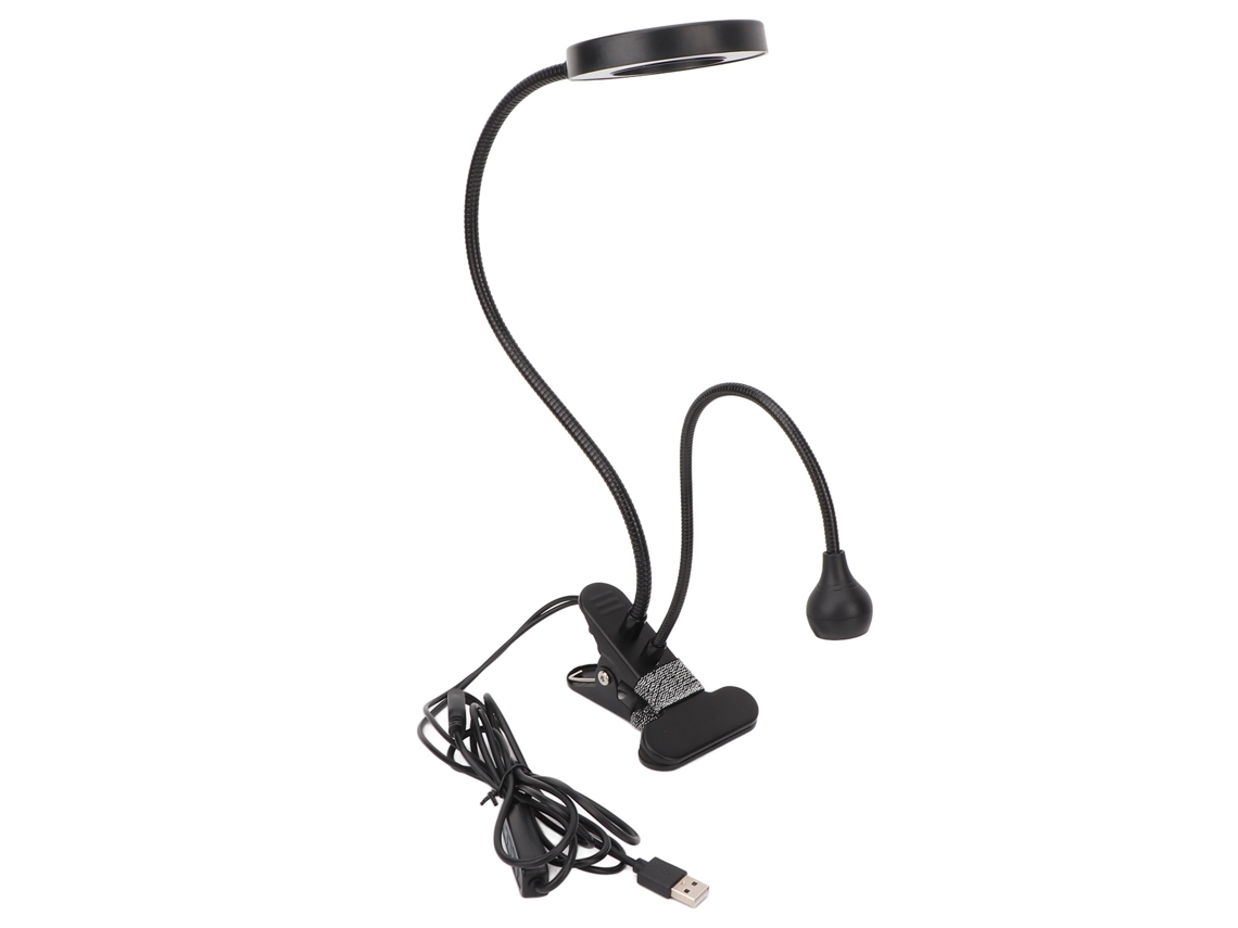 Lámpara de secado de uñas Rebe-Lamp 2 en 1 con cuello de cisne e interfaz USB, flexible y ajustable para manicura.