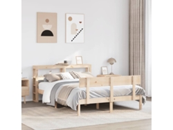 Estructura De Cama Sin Colchón Madera De Pino Maciza 120x200 Cm