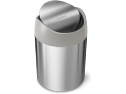 Mini Papelera De Acero Inoxidable Cepillado Con Tapa, Capacidad De 1,5 Litros, Limpieza Profunda, Para Uso Doméstico.