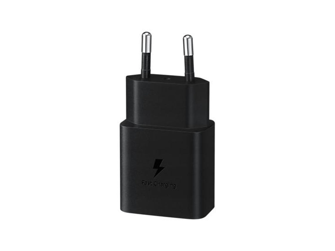 Adaptador de corriente SAMSUNG (USB-C - 15W - Negro)