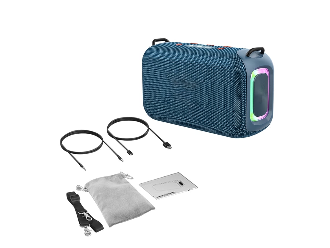 Altavoz Inalámbrico 50w Con Graves Potentes Y Luces Rgb, Portátil Bt