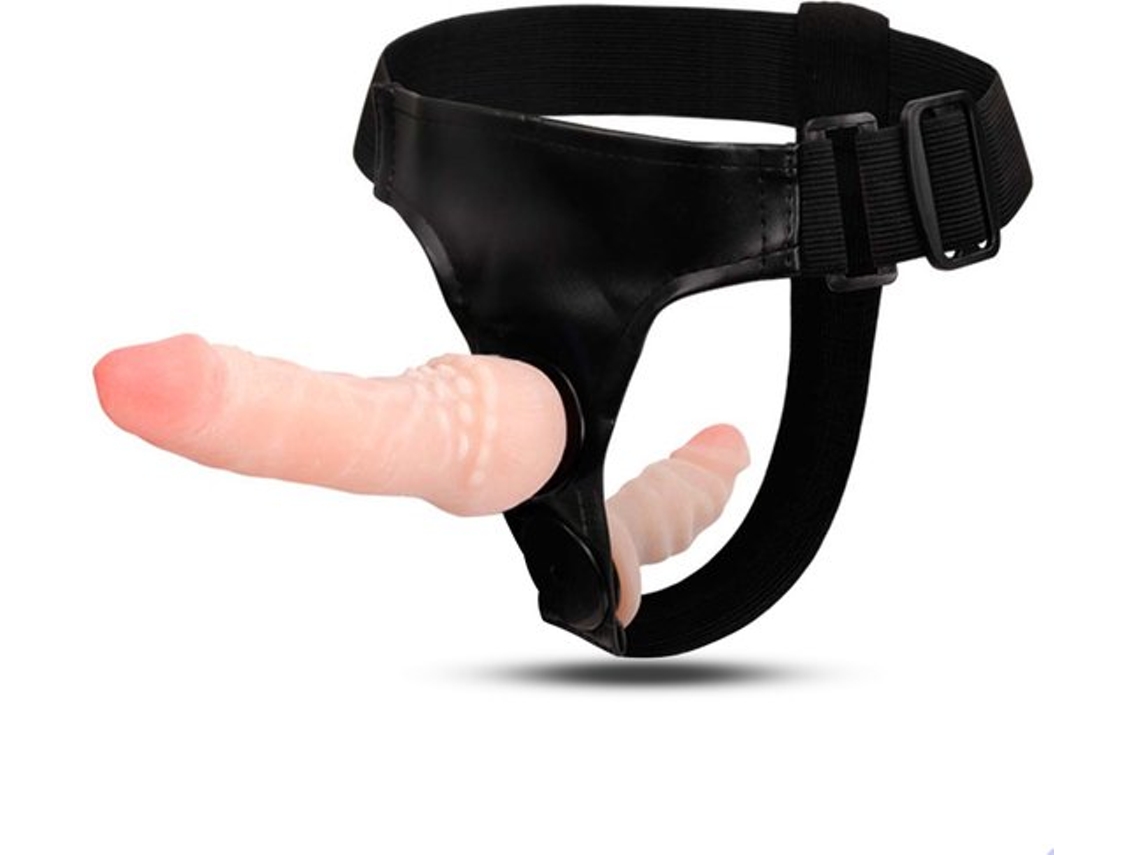Dildo Con Arnés De Doble Cara - Arnés - Silicona - Juguetes Sexuales Para Parejas - 16,5 Cm