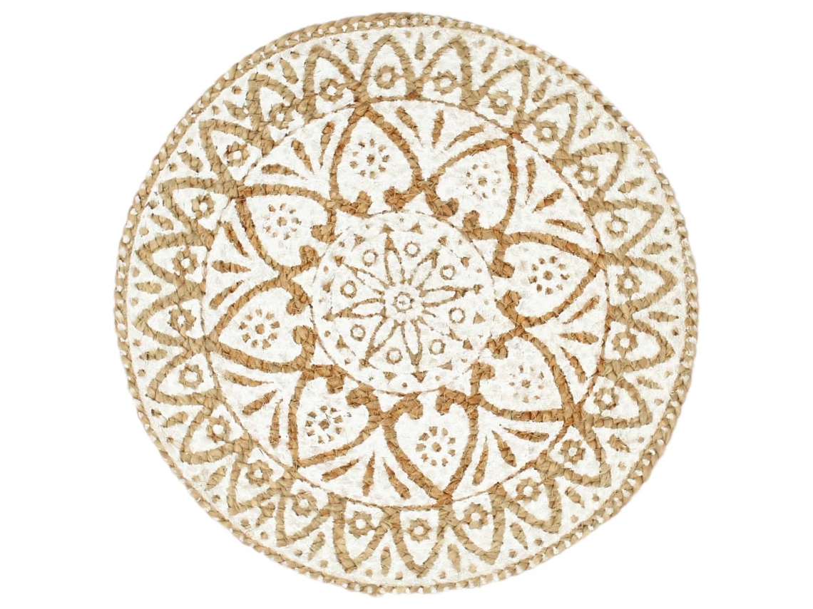 Maison Exclusive - Manteles Individuales Redondos 4 Uds Yute Blanco 38 Cm