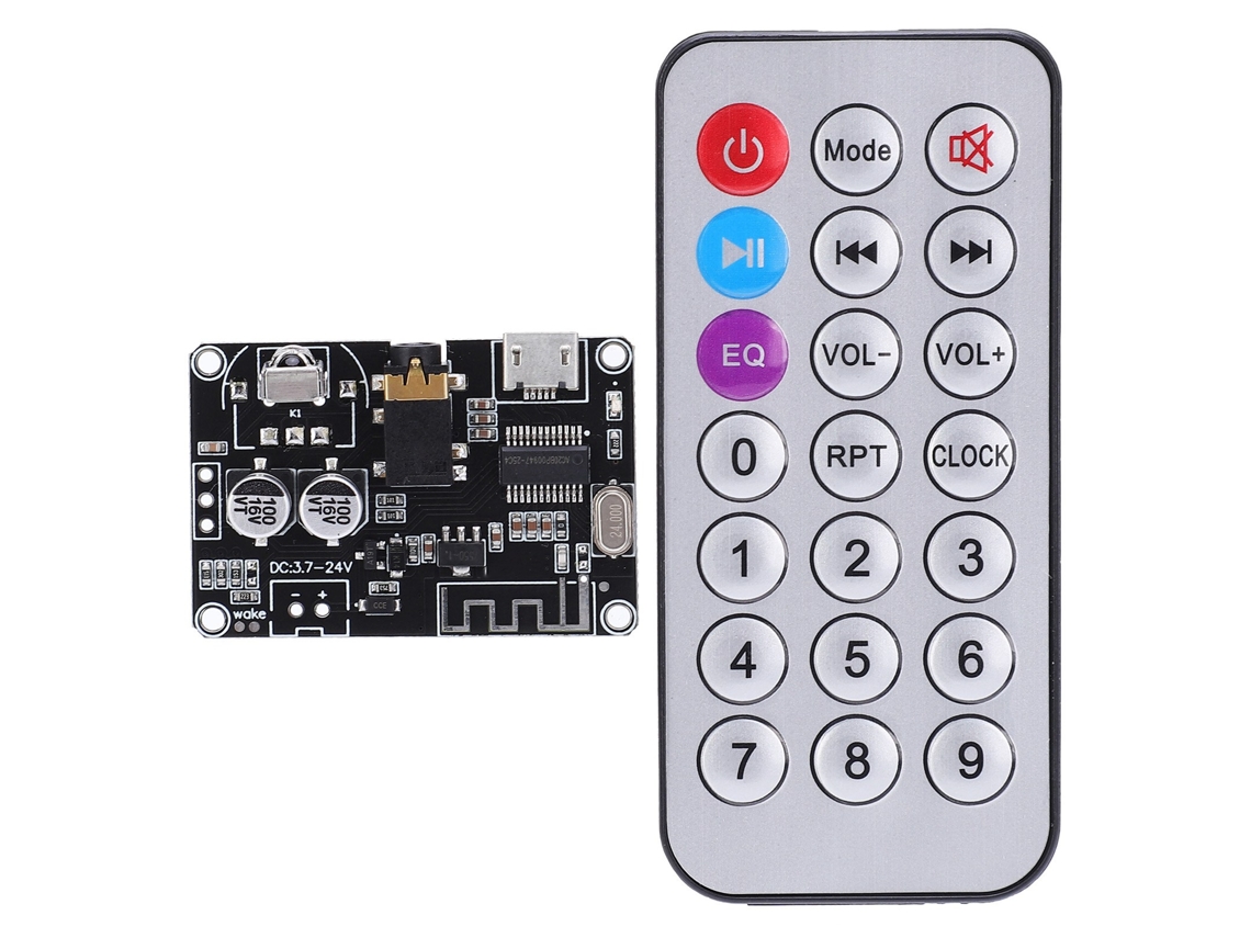 Módulo Amplificador De Potencia Estéreo Con Receptor Bluetooth 5.0, Placa Decodificadora Y Control Remoto Xy-wrbt