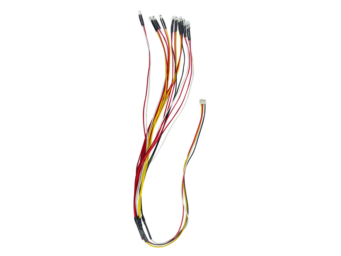 Juego de luces traseras LED RBR/C WPL D12 RC Drift Car de 3 mm, piezas de vehículo