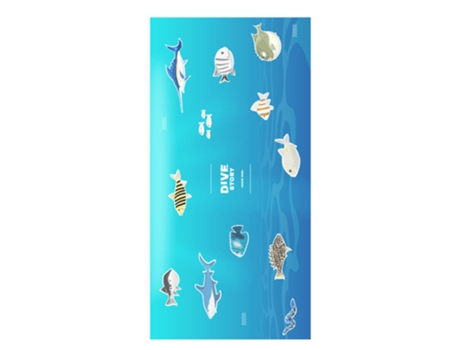 Toalla De Playa Estampada-80*160Cm-G6-Yj-0609 Ocean Blue Fish - Plaj Havlusu JEIIBRZUI