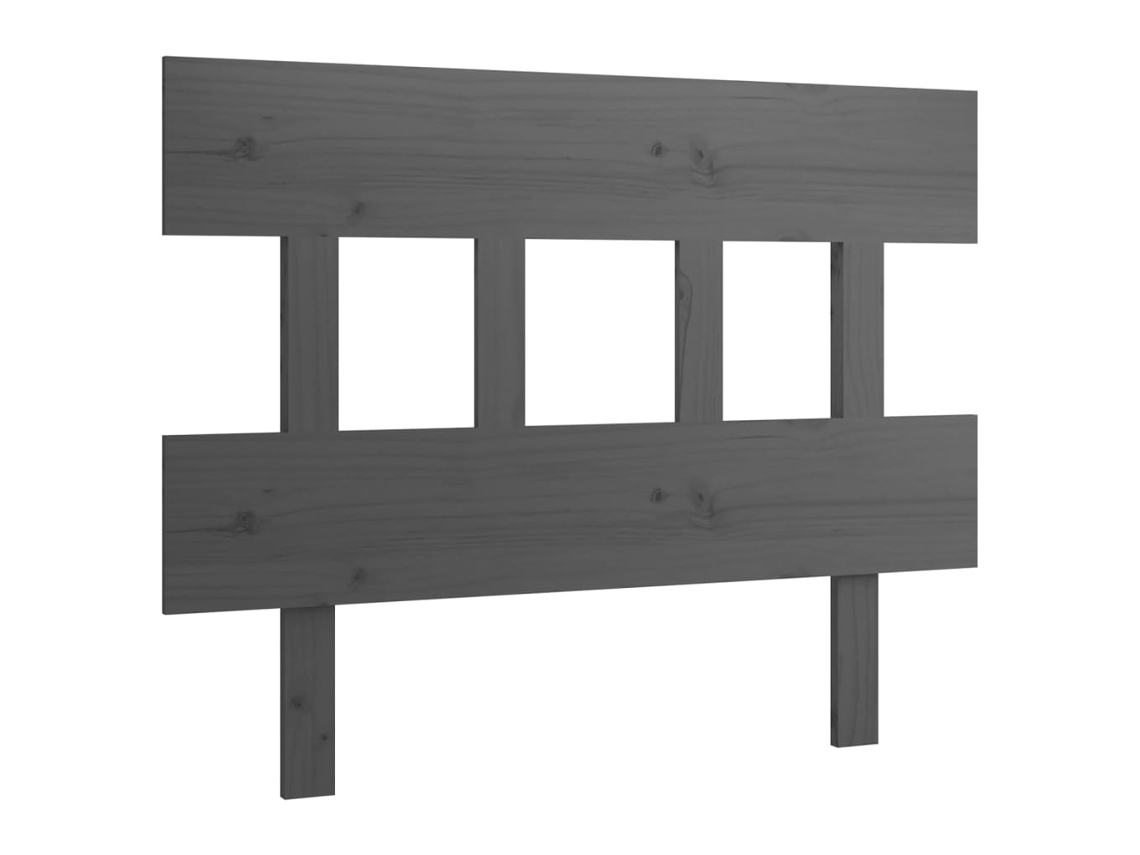 Maison Exclusive - Cabecero De Cama Madera Maciza De Pino Gris 103,5x3x81 Cm