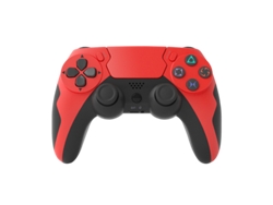 Mando Inalámbrico Bluetooth ECELEN con doble vibración y 6 ejes para PS4 PS3 PC (Rojo)