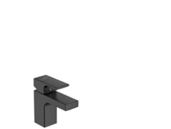 HANSGROHE Vernis Shape mezclador monomando de lavabo 70 con desagüe automático, proyección 89 mm, 71560, Color: Negro Mate