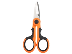 Tijeras de electricista para cortes de precisión, tijeras de acero inoxidable de alta resistencia con filo dentado y mango ergonómico, herramienta de construcción