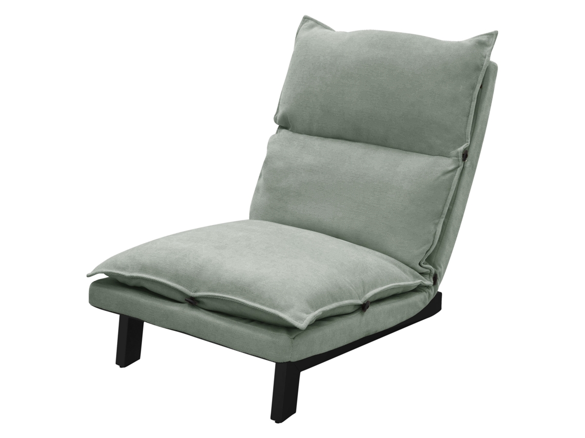 Asiento Reclinable Bajo ML Diseño Lino Gris Verde Estilo Japonés Con Respaldo