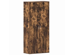 Zapatero con puerta de roble ahumado y madera procesada MAISON EXCLUSIVE (80x39x178 cm)