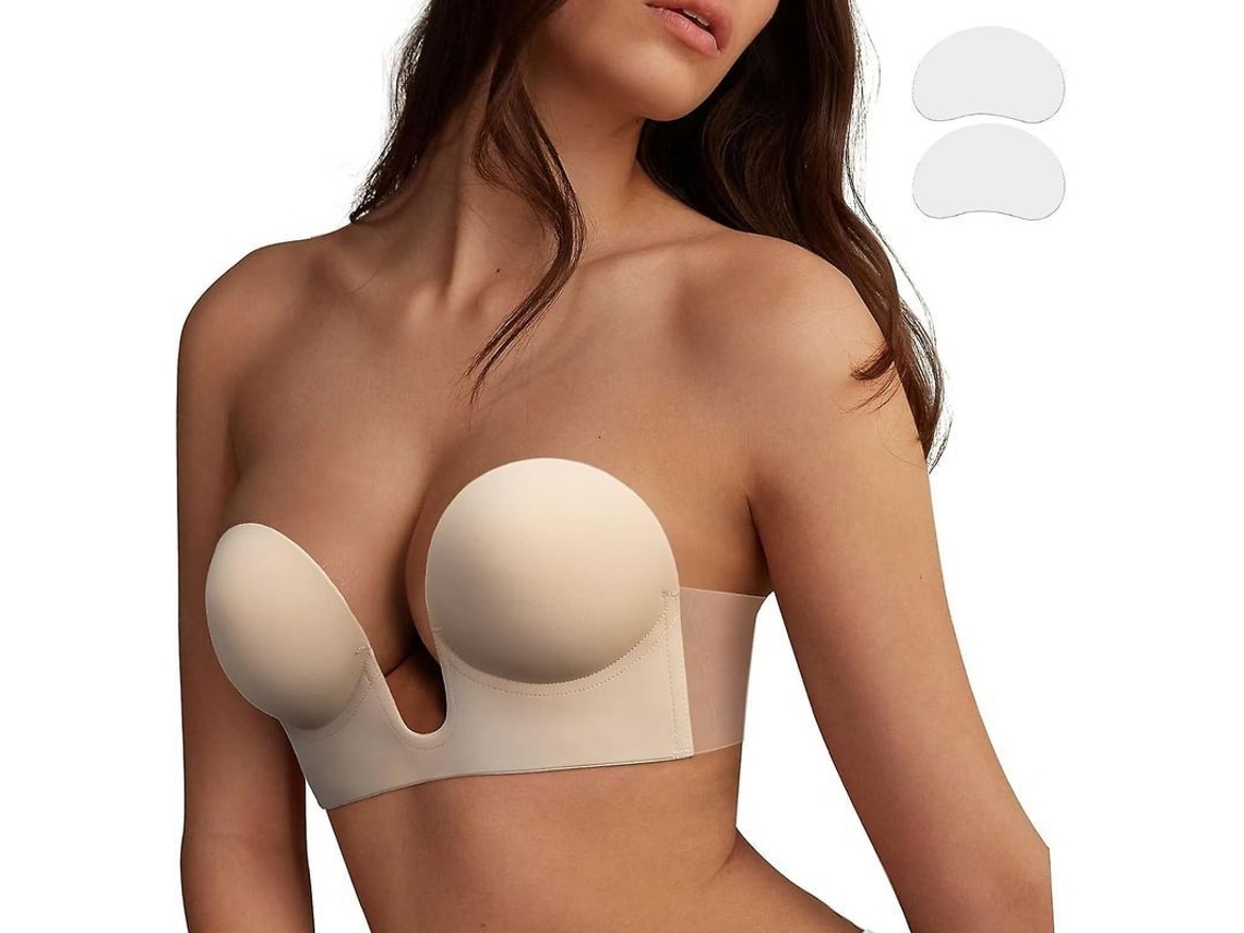 2026-regata Adhesiva Push Up Invisible Sin Tirantes Reutilizable Para Vestido De Boda Diseño Profundo V
