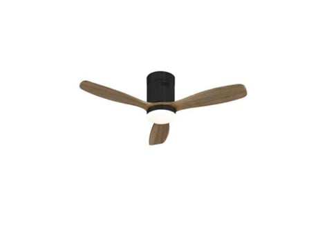 Ventilador DC SIROCO mini negro marron led integrado 107 cm SCHULLER