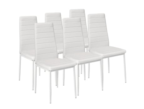 TECTAKE Set 6 Silla TECTAKE Cena De Cuero Sintético