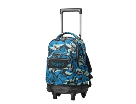 Trolley Escolar TOTTO Resma Tubarões Azul ( 42x29,5x16 cm - 20L)