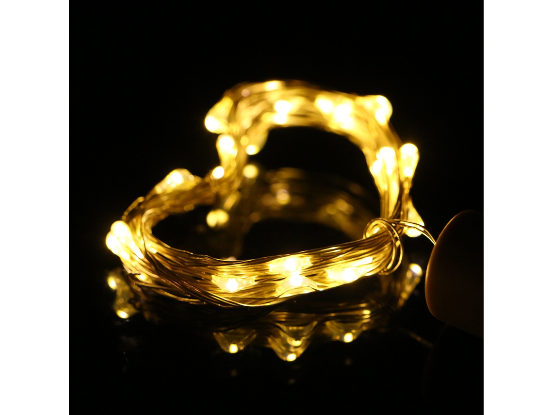 4,5 V 1,2 W 1,5 M Luz Led De Cable De Cobre Tapa De Botella Ip65 Decoración Fiesta Regalo De Navidad