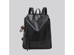 Mochila para portátil de mujer, de piel suave, color negro, Hexinyigjly