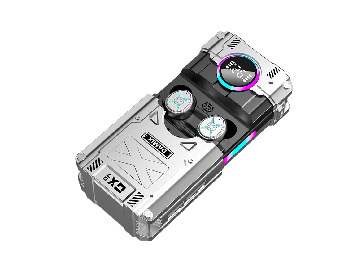 Auriculares inalámbricos Bluetooth 5.3 con control táctil, micrófono integrado, indicador LED de batería, resistentes al agua IP7, blancos