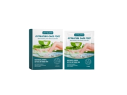 Mascarilla exfoliante de aloe vera para pies suaves e hidratados.