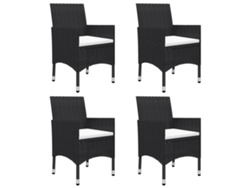 Maison Exclusive - Juego De Comedor De Jardín De 5 Piezas Negro