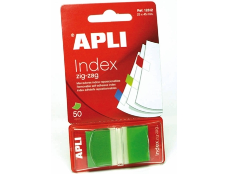 Etiquetas APLI Index (25X45 mm - 50 Hojas - Verde)