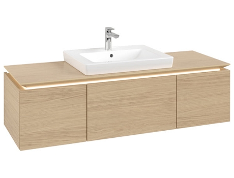 Villeroy &amp Boch Legato Vanity unit B682 1200x380x500mm centrada en el lavabo iluminación LED