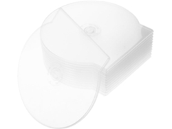 Lote De 20 Estuches Para Cd Con Solapas De Plástico Rígido Transparente, De Forma Semicircular.