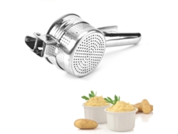 Machacador de patatas eficiente, prensador de patatas con diseño antideslizante y orificios uniformes para triturar rápidamente diversos alimentos.