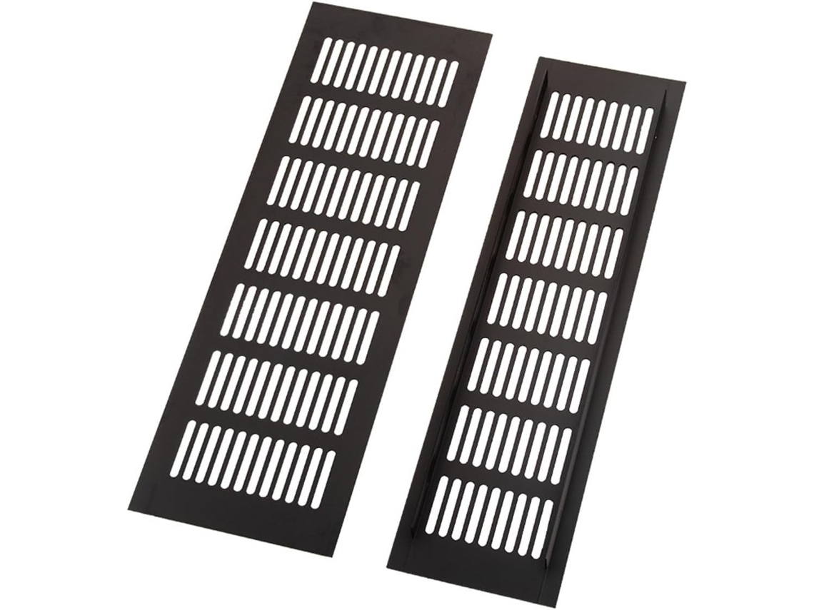 Tapa De Ventilación Aluminio 60 Mm, 2 Piezas, Tapa Malla Transpirable Negra Grande Para Armario, Puerta Fre...