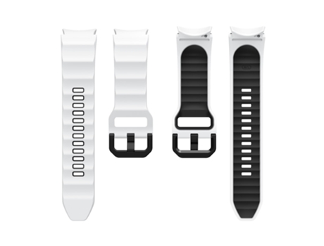 Correa de Silicona grano ondulado color dual para Samsung Galaxy Watch 4 40mm/44mm/Watch 4 Classic 42mm/46mm/Watch 5 40mm/44mm/Watch 5 Pro 45mm - b...