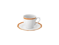 Set 6 Tazzine Da Caffè Ironstone Bianco/ochra Bitossi