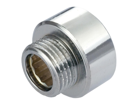 3/4 x 1/2 Pulgada BSP, Unión de Conexión de Codo en Tubo de Rosca Hembra x Macho, Conexiones en Cromo