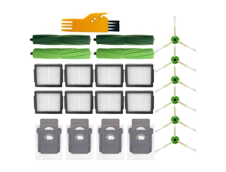 Escova de rolo escova lateral filtro hepa substituição saco de poeira para irobot