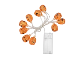 Luces navideñas con forma de calabaza, modelo 2026, con 10 LED, a pilas, perfectas para la decoración de Halloween en casa, en el patio, en fiestas y festivales.