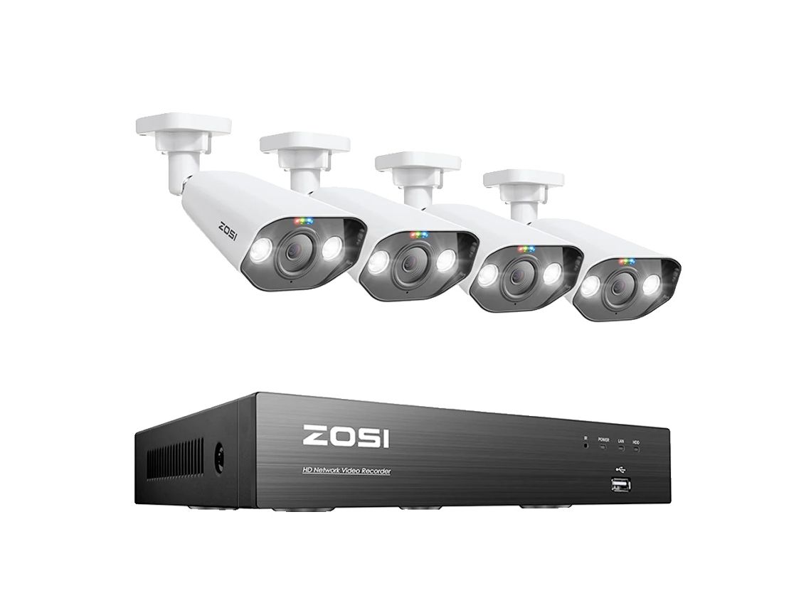 Sistema de CCTV, resolución de 8 MP, kit NVR PoE, ninguno, NVR de 8 canales x 4 cámaras OEM