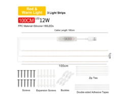 2026-tiras De Luz Led Para Plantas Interior Con Luz Solar 3000k Y Roja, 4 Niveles De Brillo Y Temporizador Inteligente Usb