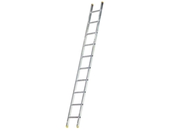 Escalera aluminio 1 tramo, 14 peldaños. antideslizante, resistente.