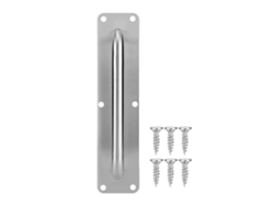 Manilla cuadrada de acero inoxidable para puerta de acceso con placa de empuje y tracción, 300x80 mm, con tornillos | PRIMEOX