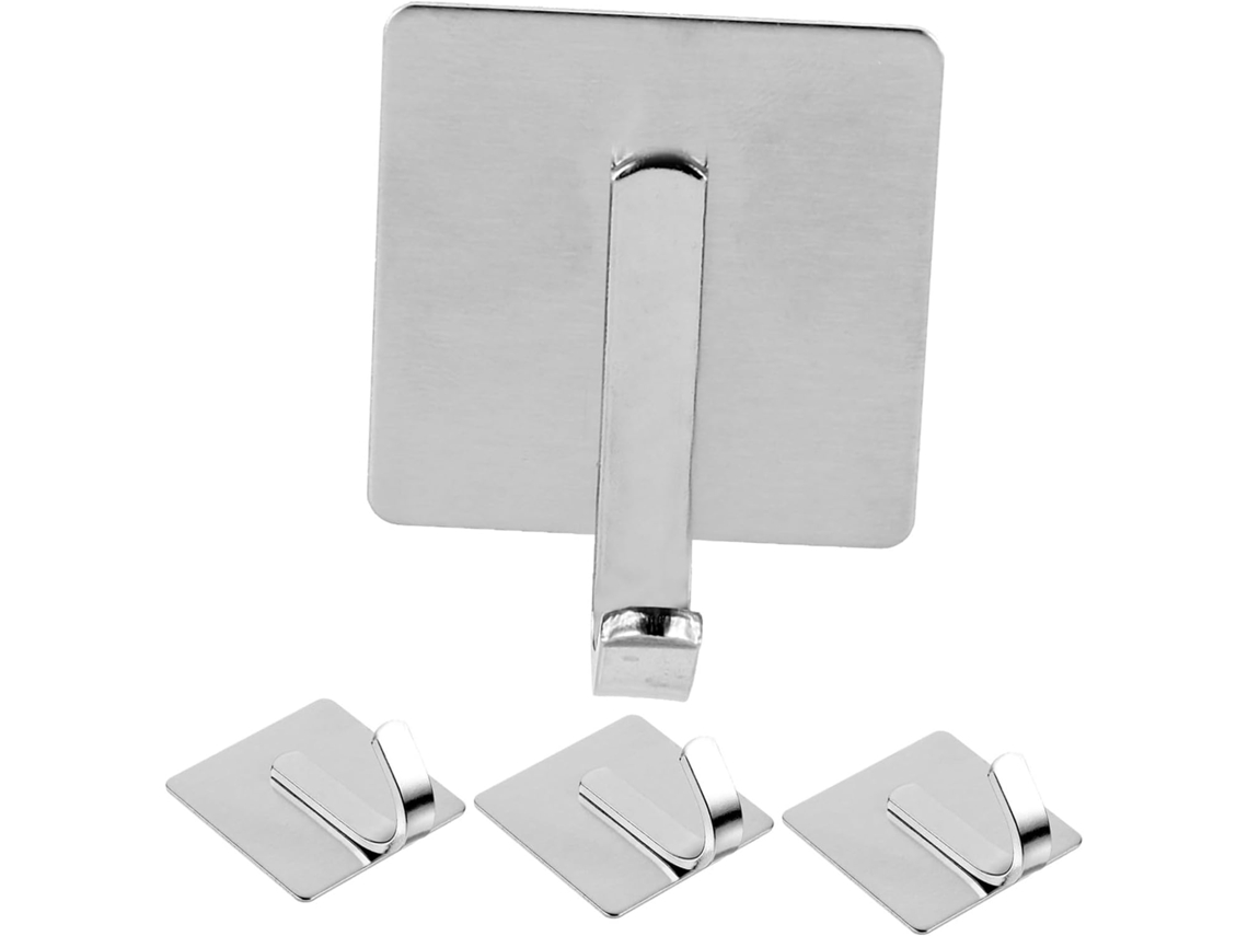 Juego De 4 Ganchos Adhesivos Pared Sin Necesidad Taladro, Autoadhesivos Para Colgar En El Baño Y La Cocina.