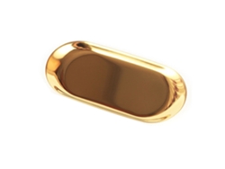 EIOORORRIY Bandeja De Armazenamento Em Aço Inoxidável Para Toalhas, Louça, Chá, Frutas, Cosméticos E Joias, Formato Oval