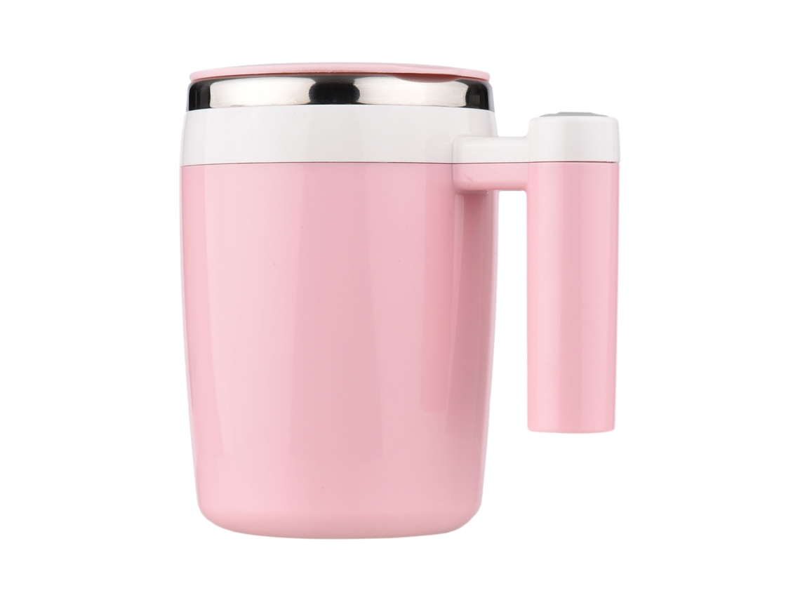 Taza Mezcladora Magnética Automática De Acero Inoxidable De 380 Ml Con Tapa Para Café, Leche Y Té.