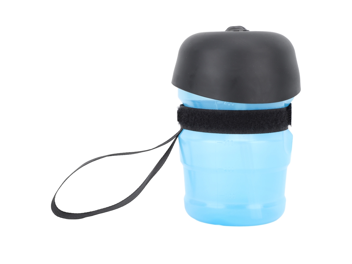 Botella De Agua Azul De Silicona Hdpe De 520 Ml A Prueba De Fugas Para Perros, Portátil Para Viajes Al Aire Libre.