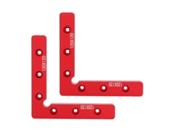 2 piezas de alicates de ángulo recto de aluminio de 120 mm para posicionamiento de 90 grados, herramienta roja para carpintería