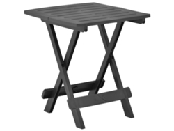 Mesa Plegable De Jardín Plástico Gris Antracita 45x43x50 Cm