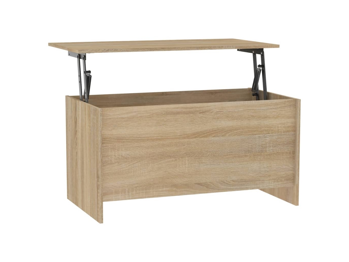 vidaXL Mesa de centro madera contrachapada Sonoma 102x55,5x52,5 cm