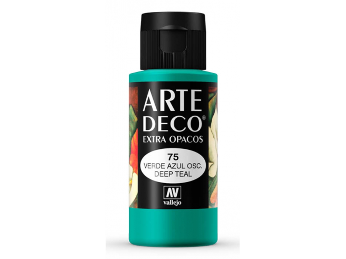 Pintura Acrilica Arte Deco Vallejo 60 Ml (Verde Azul Oscuro 75)